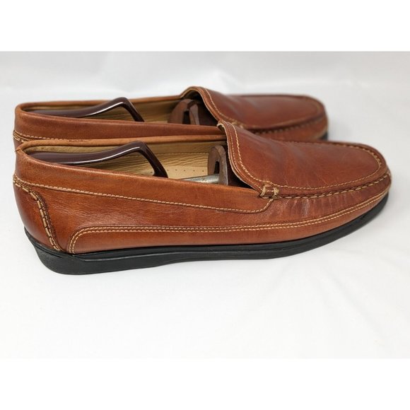 Dockers Loafer Catalina Slip On Moc Toe Flat Leather Shoe Saddle Tan Men\'s 13 m main image 7